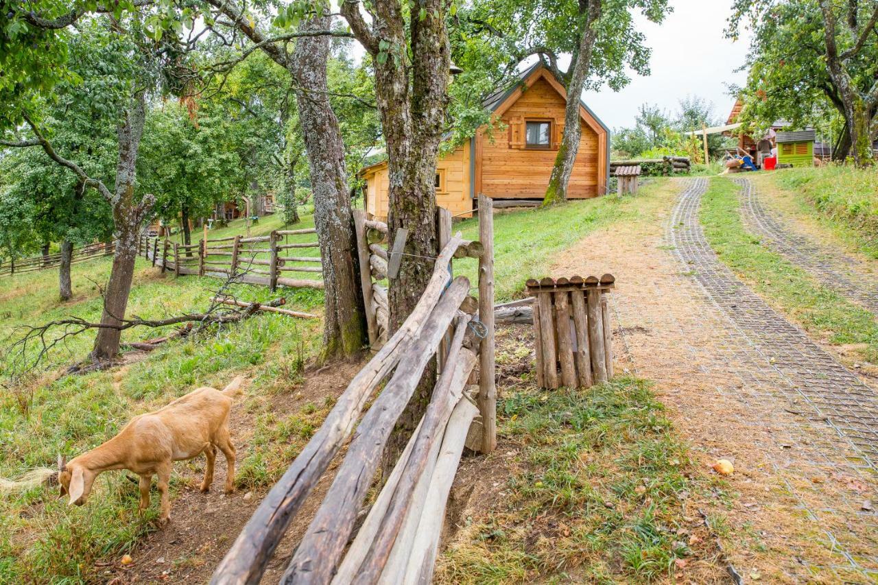 הוילה Tržič Glamping Organic Farm Slibar מראה חיצוני תמונה